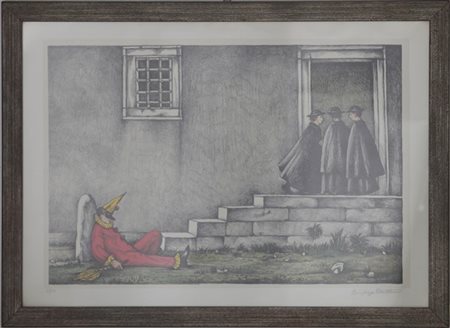 Gianfilippo Usellini "Senza titolo" 
litografia a colori
cm 49x70
numerata 48/90