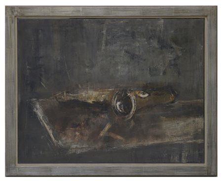 Giancarlo Cazzaniga "Il Sax" 1958
olio su tela
cm 70x90
firmato e datato in bass