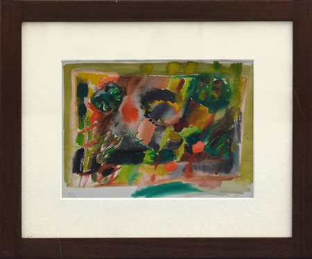 Bruno Cassinari "Senza titolo" 1959
acquerello su carta
cm 25x35
firmato e datat