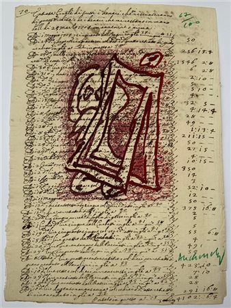 Pierre Alechinsky "Senza titolo" 
acquaforte e acquatinta a colori su carta anti