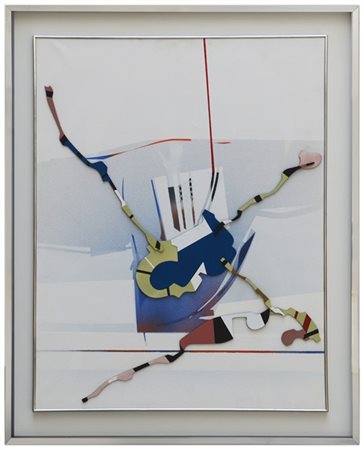 Edoardo Franceschini "Senza titolo" 
tecnica mista e collage su tela
cm 89x69
fi