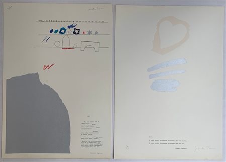 Giosetta Fioroni "Poetry Box" 1976
sei tavole litografiche con sei poesie inedit