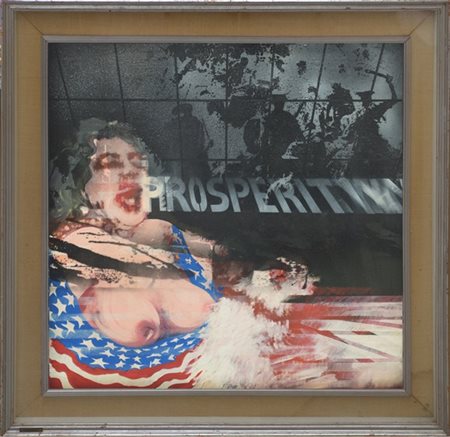 Paolo Baratella "Prosperity, ovvero l'inganno" 1971
tecnica mista su tela
cm 80x