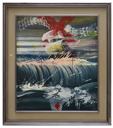 Paolo Baratella "Heeeeeeee" 1969
tecnica mista su tela
cm 70x60
firmato e datato