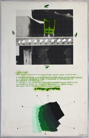 Fabrizio Plessi "Acqua solida" 1973
tecnica mista su tela emulsionata
cm 126x80