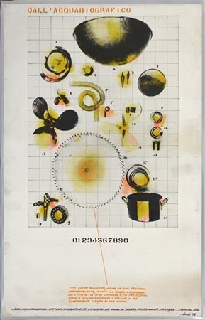Fabrizio Plessi "Dall'acquabiografico" 1973
tecnica mista su tela emulsionata
cm