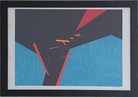 Ho Kan "Senza titolo" 1971
serigrafia a colori
cm 49x69
firmata e datata a matit
