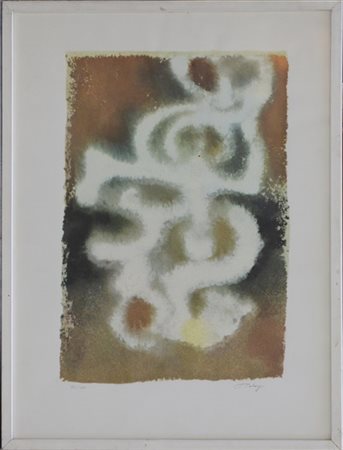 Mark Tobey "Gospel Song" 
serigrafia a colori
cm 65x50
firmata in basso a matita