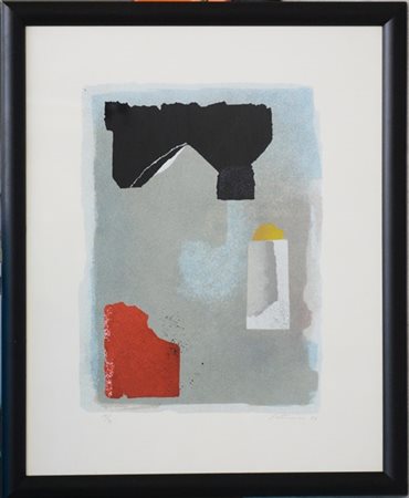 Giuseppe Santomaso "Senza titolo" 1987
litografia a colori
cm 61x49
numerata 15/