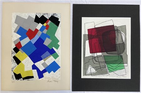 André Bloc "Poèmes sur soie" 
cartella editoriale contenente 6 serigrafie a colo