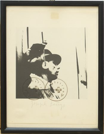 Joseph Beuys "L'udito" 
Riproduzione fotolitografica per la serie "I cinque sens