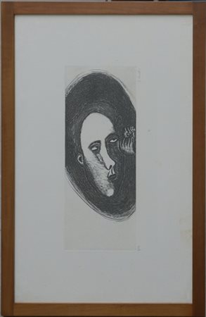 Enzo Cucchi "Senza titolo" 
acquaforte
(lastra cm 19,5x49,5; foglio cm 49x78)
nu