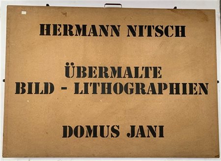 Hermann Nitsch "Ubermalter Bild - Lithographien" 1991
cartella scompleta contene
