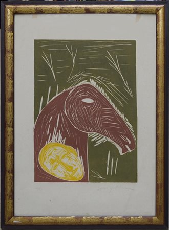 Mimmo Paladino "Senza titolo" 1993
linoleumgrafia a colori
cm 100x70
numerata 16