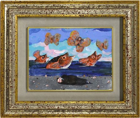 Antonio Possenti "Senza titolo" 
olio su cartone telato
cm 18x24
firmato in alto