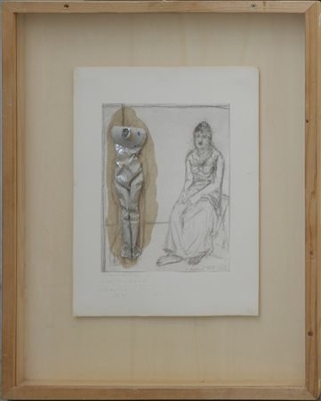 Jurgen Brodwolf "Omaggio a Carlo Carrà" 1988
tecnica mista e assemblage su carta