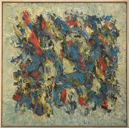 Ignoto
"Senza titolo"
olio su tela
cm 100x100
firmato in basso a destra. In cor