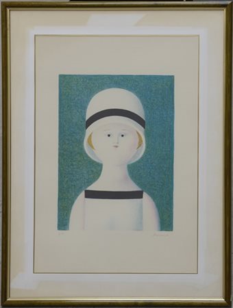 Antonio Bueno "Senza titolo" 
Litografia a colori - prova d'artista
cm 65x45
num