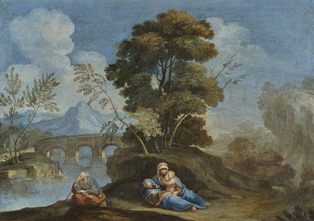 Giuseppe Zola (1672-1743) Il riposo durante la fuga in Egitto