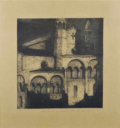 Ubaldo Magnavacca (1885-1957) Modena - Abside del Duomo 1915
