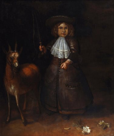 Anonimo, XIX sec. Ragazzo con capretto