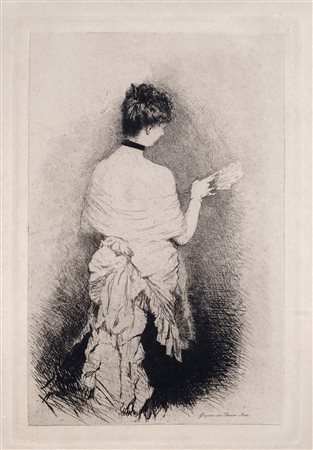 Giuseppe De Nittis (1846-1884) Jeune femme vue de dos 1875