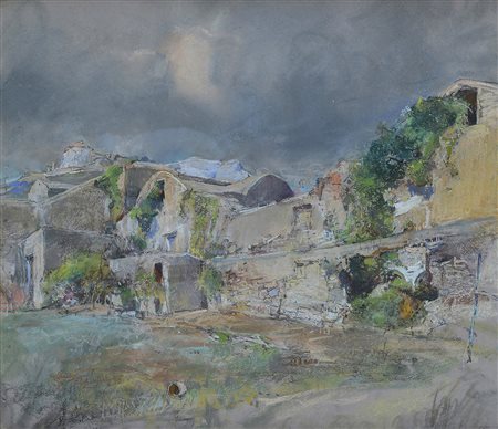 Giuseppe Casciaro (1863-1945) Veduta di Ischia 1925