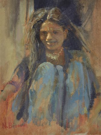 Nicola Biondi (1866-1929) Figura di donna