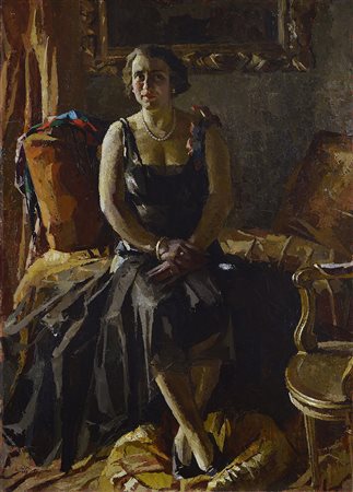Giulio Salti (1899-1987) Ritratto di nobil donna 1929