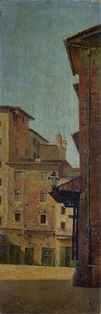 Attr. A Telemaco Signorini Scorcio fiorentino