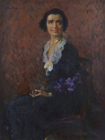 Plinio Nomellini (1866-1943) Ritratto di donna