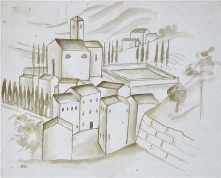 Ubaldo Oppi (1889-1942) Paesaggio 1925/27
