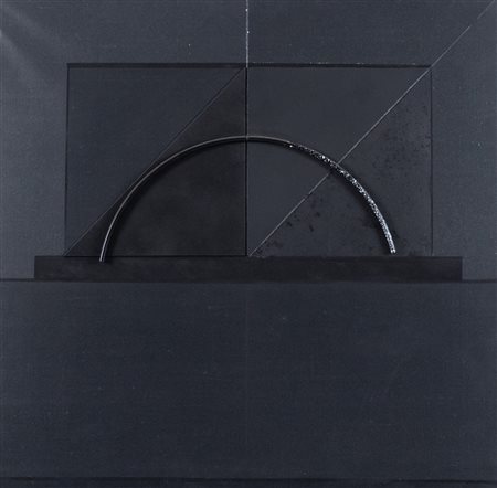 Walter Valentini (Pergona (Pu) 1928), Diagonale nera I, 1977
