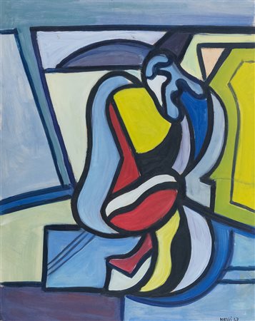 Gualtiero Nativi (Pistoia 1921-Greve in Chianti (Fi) 1999), Figura seduta, 1947