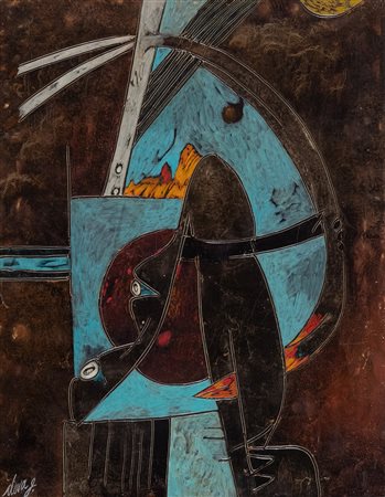 Gianni Dova (Roma 1925-Pisa 1991), Senza titolo, anni '60