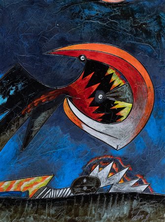 Gianni Dova (Roma 1925-Pisa 1991), Giochi nell'aria, 1963