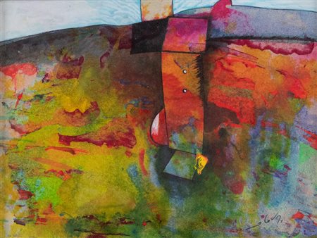 Gianni Dova (Roma 1925-Pisa 1991), Senza titolo