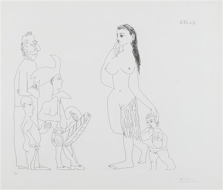 Pablo Picasso (Malaga 1881-Mougins 1973), Senza titolo, 1968