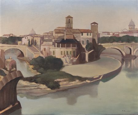 Francesco Trombadori (Siracusa 1886-Roma 1961), Isola Tiberina