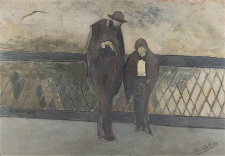 Lorenzo Viani (Viareggio 1882-Ostia 1936), Ponte a Parigi, 1924 c.a.