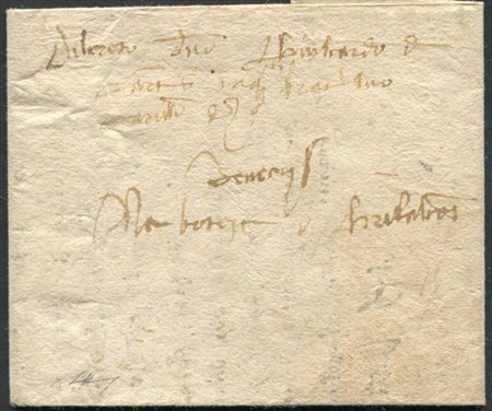 Repubblica di Firenze. Lettera commerciale da Livorno per Venezia del 2 maggio 1497., 