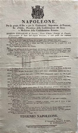 1811, Decreto del 21 maggio 1811 di Eugenio Napoleone,, 
