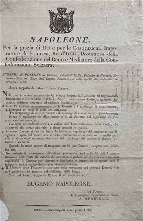 1811, Decreto 13 dicembre 1811 di Eugenio Napoleone, 