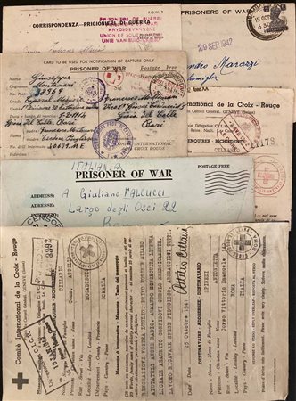 1941/44, P.O.W., una serie di lettere o documenti da Prigionieri di Guerra, 