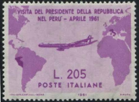 1961, REPUBBLICA ITALIANA, visita del Pres. Gronchi in Sud-America,, 