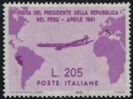 1961, REPUBBLICA ITALIANA, Viaggio del Pres. Gronchi in Sud-America., 