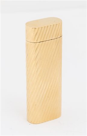 ACCENDINO CARTIER. Funzionante. Sotto la base reca punzoni: Cartier e 750.