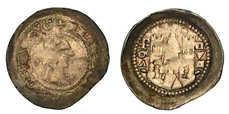BERGAMO. Comune, a nome di Federico II (1194-1250)., Denaro scodellato, anni 1236-1260.