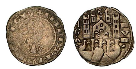 BERGAMO. Comune, a nome di Federico II (1194-1250)., Denaro planeto, anni 1260-1265.