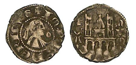BERGAMO. Comune, a nome di Federico II (1194-1250)., Denaro planeto, anni 1270-1282.